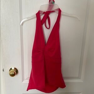 So Wear It Declare It Bold Red Halter Top